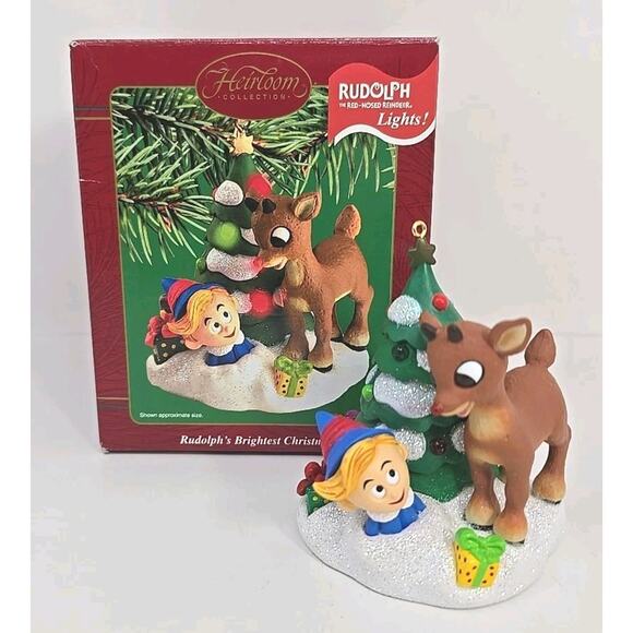 2002 Carlton Cards Rudolph Red Nose Reindeer Rudolph Brightest Christmas U111 - Picture 1 of 11